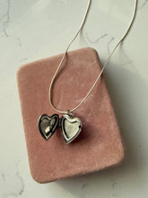 Load image into Gallery viewer, Vintage Sterling Silver Heart Locket Necklace
