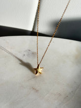 Load image into Gallery viewer, Gold Vermeil Star Necklace 18”
