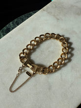 Load image into Gallery viewer, Monet Vintage Gold Plated Curb Link Bracelet 6.5”
