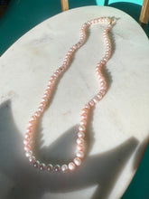Load image into Gallery viewer, Baby Pink Pearl 10k Gold Necklace 17.5”
