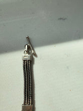 Load image into Gallery viewer, Vintage Floral Labradorite Sterling Toggle Clasp Bracelet
