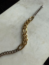 Load image into Gallery viewer, Two-Toned Sterling Silver Chunky Figaro Bracelet 7”
