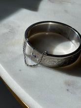 Load image into Gallery viewer, Vintage Etched Sterling Silver Bangle Bracelet
