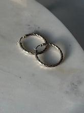Load image into Gallery viewer, Vintage Sterling Silver Hoops 1.25”
