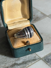 Load image into Gallery viewer, Natural Blue Sapphire Sterling Silver Ring Size 8
