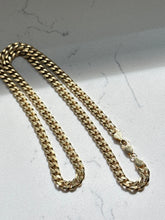 Load image into Gallery viewer, Italian Gold Vermeil Cuban Curb Link Chain 24”
