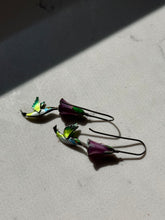 Load image into Gallery viewer, Enamel Hummingbird Sterling Earrings
