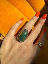 Load image into Gallery viewer, Turquoise Sterling Silver Ring Size 5.25
