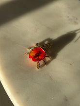 Load image into Gallery viewer, Swarovski Gold Tone Beetle Brooch
