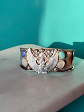 Load image into Gallery viewer, Goddess Isis Sterling Silver Cuff Bracelet 6.5”
