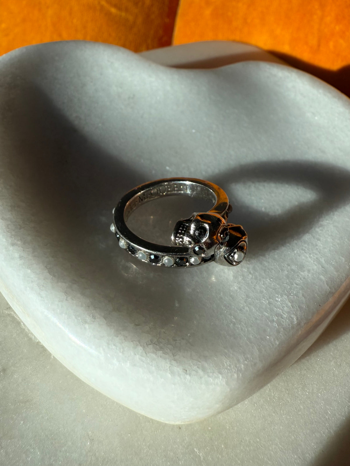Alexander McQueen Skull Ring Size 6.5