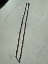 Load image into Gallery viewer, Etched Bar Link Sterling Silver Chain 16.5”
