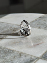Load image into Gallery viewer, Vintage Hematite Sterling Silver Ring Size 6.25
