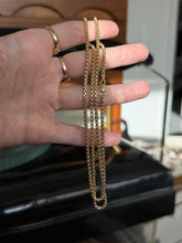Load image into Gallery viewer, Italian Rounded Box Link Gold Vermeil Chain 26”
