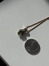 Load image into Gallery viewer, Emerald Gold Vermeil Necklace 20”
