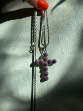 Load image into Gallery viewer, Purple Navajo Sterling Silver Cross Pendant
