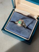 Load image into Gallery viewer, Simulated Opal Sterling Silver Ring Size 8.5
