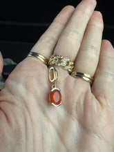 Load image into Gallery viewer, Fire Opal Two-Tone 14k Gold Pendant
