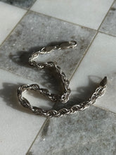 Load image into Gallery viewer, Italian Vintage Rope Chain Sterling Silver Bracelet
