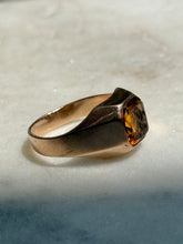Load image into Gallery viewer, Antique Intaglio Citrine 14k Rosey Gold Ring Size 7
