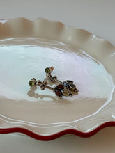 Load image into Gallery viewer, Peridot, Garnet, Citrine Sterling Silver Earrings
