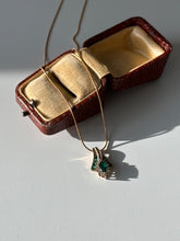 Load image into Gallery viewer, Emerald Gold Vermeil Necklace 20”
