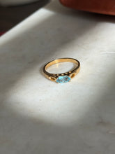 Load image into Gallery viewer, Blue Topaz Gold Vermeil Ring Size 9
