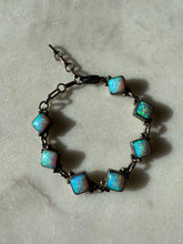 Load image into Gallery viewer, Simulated Opal Sterling Silver Bracelet

