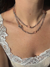 Load image into Gallery viewer, David Yurman Faceted Rose Quartz Sterling Silver &amp; 18k Gold Toggle Clasp Chain
