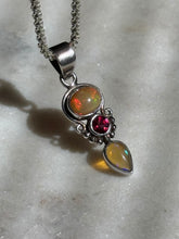 Load image into Gallery viewer, Opal &amp; Tourmaline Sterling Silver Pendant
