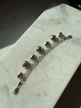 Load image into Gallery viewer, Celestial Puffy Heart Sterling Silver Charm Bracelet 7”
