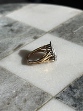 Load image into Gallery viewer, Cursive ‘D’ Initial Diamond 14k Gold Ring

