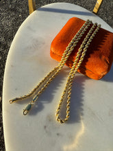 Load image into Gallery viewer, Vintage Rope Chain Gold Vermeil Necklace 24”
