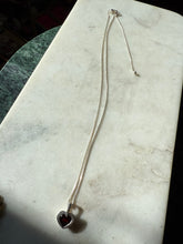 Load image into Gallery viewer, Garnet Heart Sterling Silver Necklace
