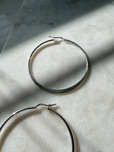 Load image into Gallery viewer, Vintage Italian Sterling Silver Hoops 1.85”
