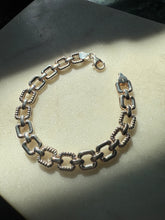 Load image into Gallery viewer, Italian Square Sterling Silver Bracelet 7.75”
