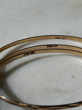 Load image into Gallery viewer, Vintage 14k Yellow Gold Thin Bangle Bracelets Set of 3
