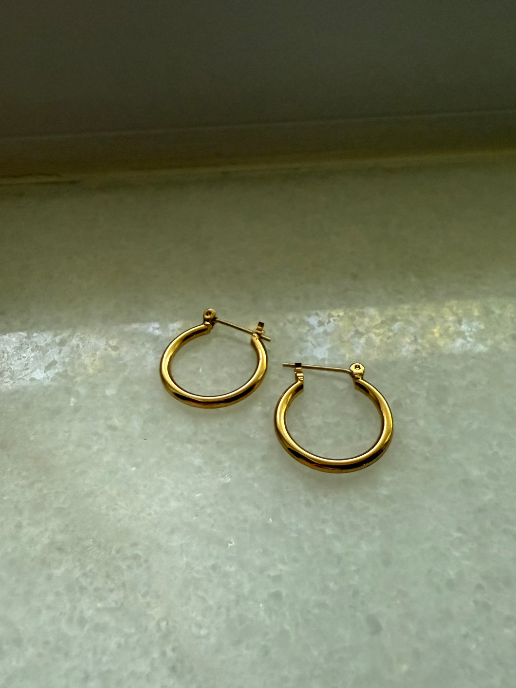 Mini 14k Yellow Gold Hoop Earrings