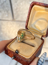 Load image into Gallery viewer, Emerald Green Gold Vermeil Statement Ring
