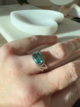 Load image into Gallery viewer, Blue Spinel Sterling Silver Ring Size 6
