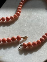 Load image into Gallery viewer, Angel Skin Coral 14k Gold Necklace 16”

