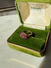 Load image into Gallery viewer, Vintage Ruby &amp; Diamond 14k Gold Ring Size 6

