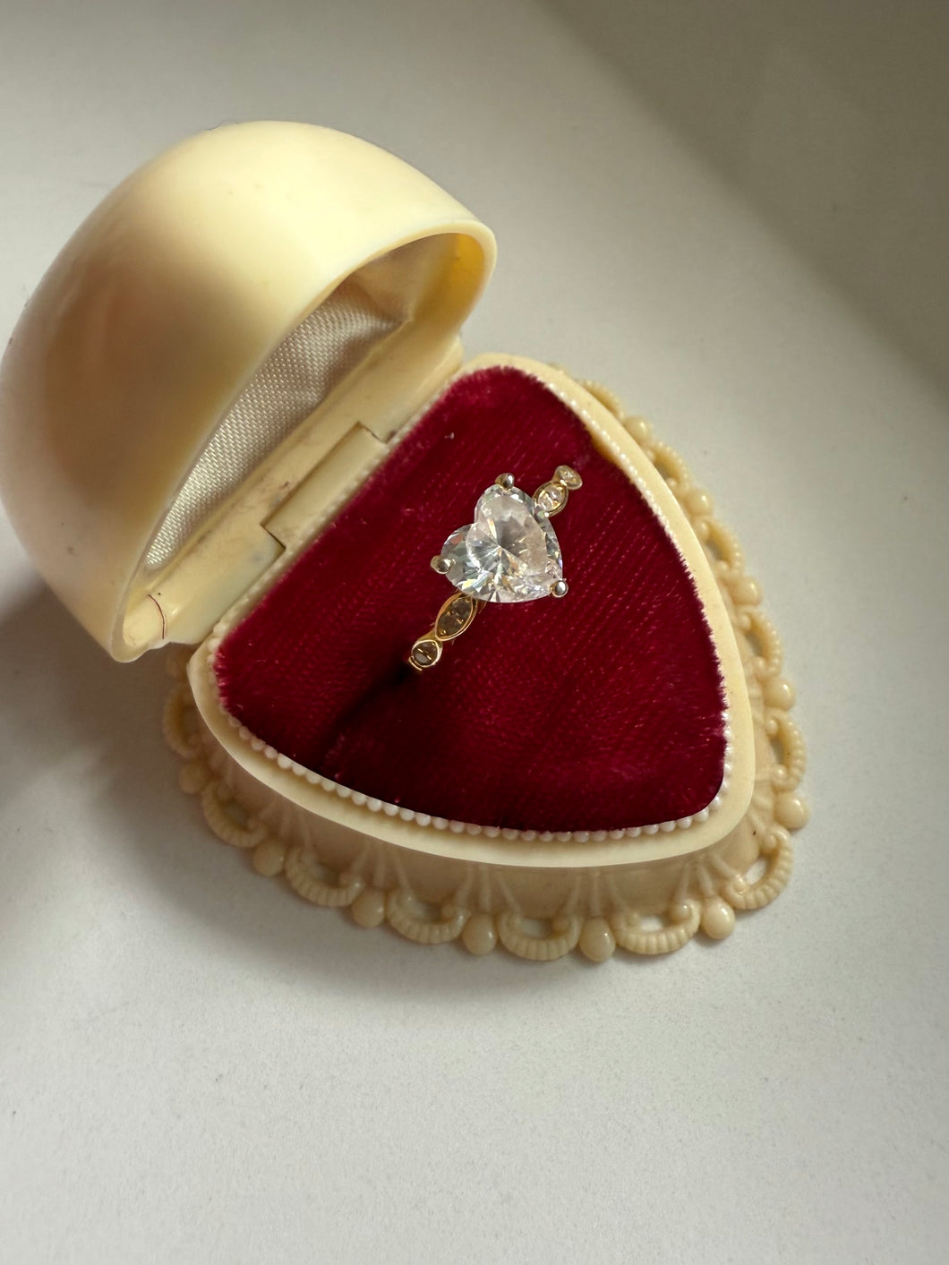 Heart Gold Vermeil Ring Size 5