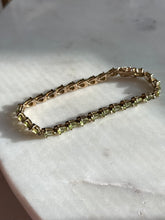 Load image into Gallery viewer, Peridot Gold Vermeil Bracelet 7.75”
