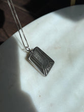 Load image into Gallery viewer, Antique Etched Locket Sterling Silver Necklace 19.5”

