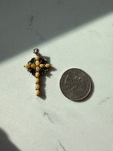 Load image into Gallery viewer, Opal &amp; Peridot Sterling Silver Cross Pendant
