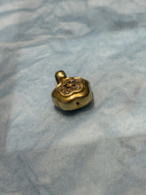 Load image into Gallery viewer, Puffy Blue &amp; White Flower 18k Gold Charm
