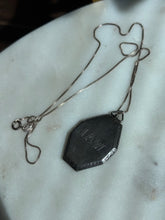 Load image into Gallery viewer, Antique Etched Locket Sterling Silver Necklace 18”
