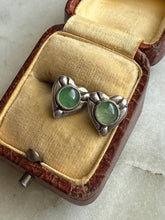 Load image into Gallery viewer, Green Chalcedony Heart Sterling Silver Earrings
