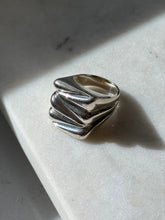 Load image into Gallery viewer, Chunky Vintage Square Sterling Silver Ring Size 6.75
